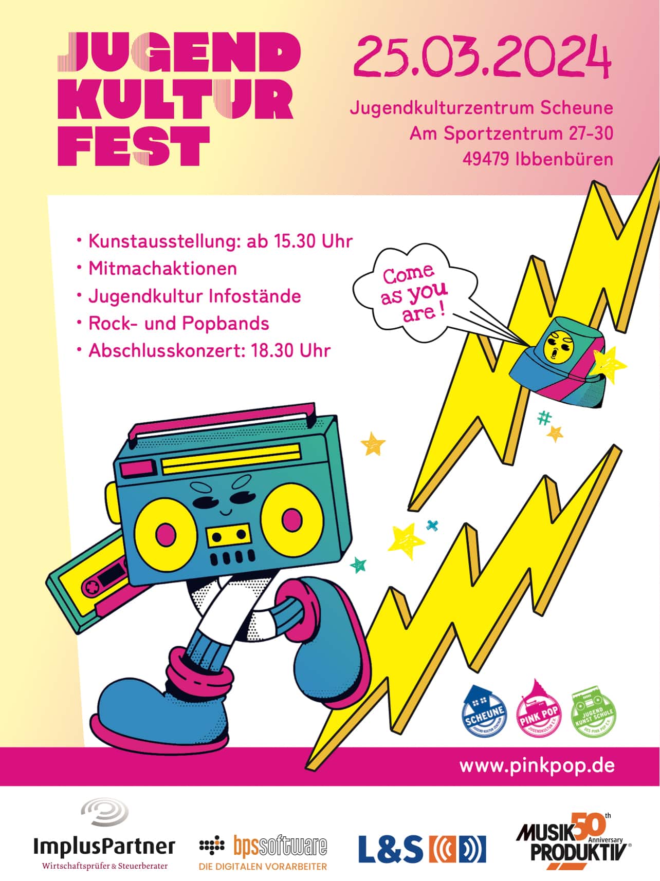 „Jugendkultur Fest 2024 - Come as you are